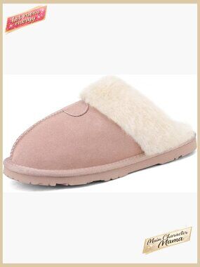 Women's Fuzzy Faux Fur Slippers Cozy Winter Indoor Outdoor Comfy Classic